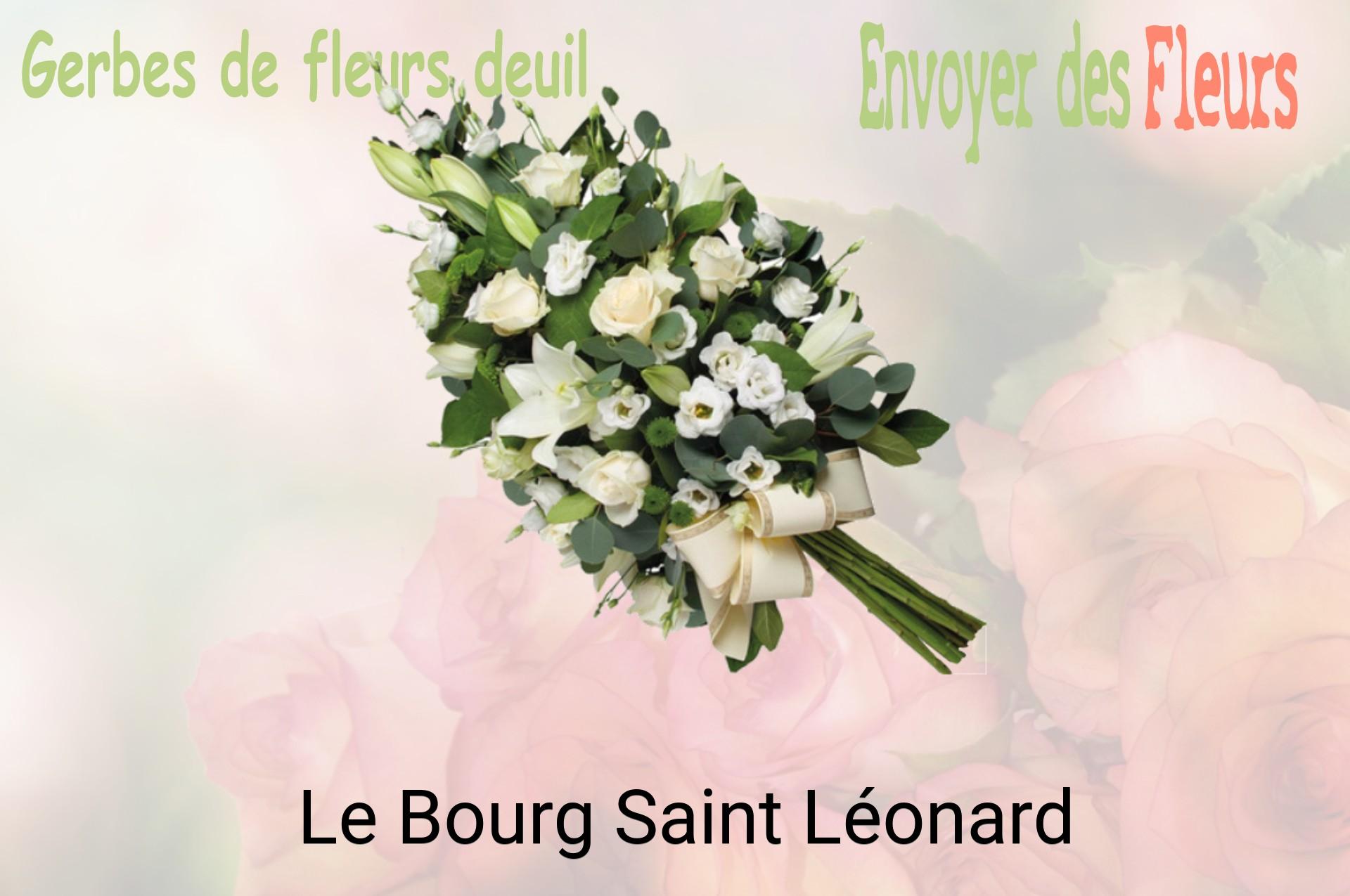 Gerbe de fleurs de deuil livrée à Le Bourg-Saint-Léonard